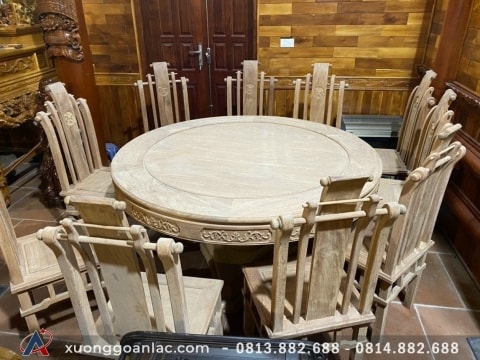 bàn tròn kích thước 146×146 cm
