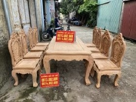 bàn ăn gỗ gõ đỏ chất lượng