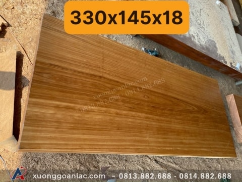 Phản gỗ gõ đỏ 1 tấm nguyên khối 330x145x18cm (Anh Định, Tây Ninh)