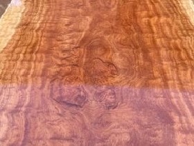 Phản gỗ cẩm hồng vân đột biến 320x200x20cm (Anh Thực, Thái Bình)