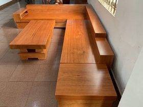 Bộ Sofa gỗ gõ đỏ nguyên khối ( Anh Tăng - TP. Đà Nẵng) (2)