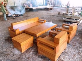 Sofa nguyên khối gỗ gõ đỏ kiểu chữ H ( Anh Lĩnh - Tây Ninh) (4)