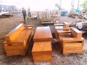 Sofa nguyên khối gỗ gõ đỏ kiểu chữ H ( Anh Lĩnh - Tây Ninh) (4)