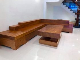 sofa gỗ gõ đỏ 305x200