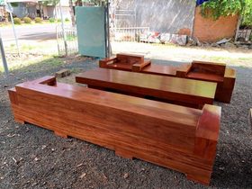 Bộ Sofa gỗ cẩm hồng nguyên khối kiểu chữ H ( Anh Minh - Hà Nam)