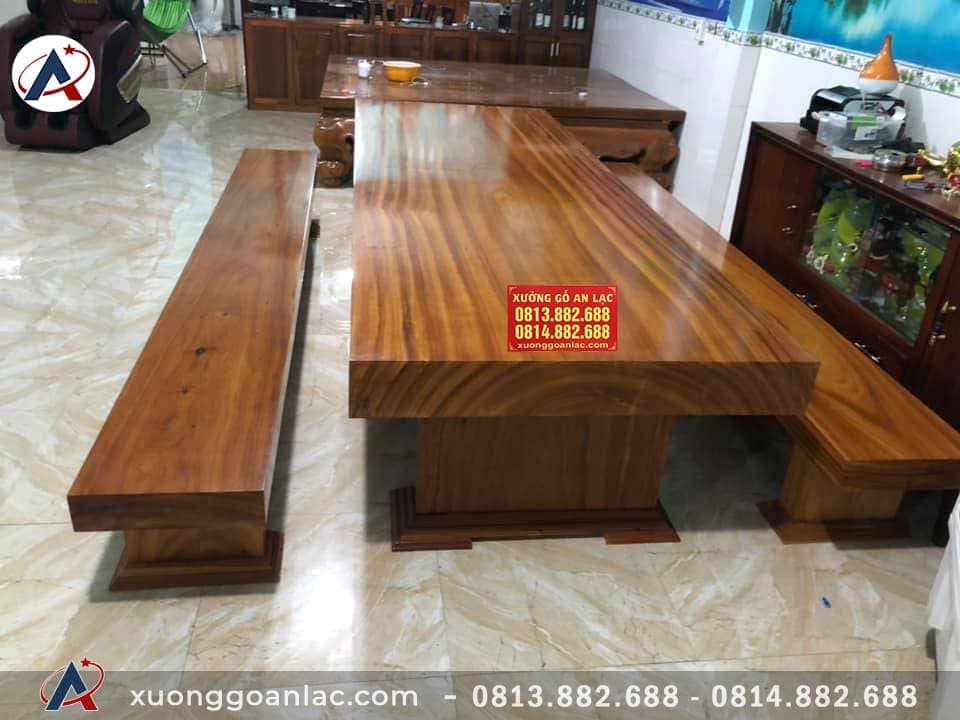 Bộ bàn ghế K3 nguyên khối gỗ cẩm hồng (Anh Trung - Hà Nam)