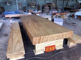 Bộ K3 nguyên khối gỗ hương xám (Anh Long - Hà Nội)