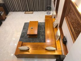 Bộ sofa gỗ gõ đỏ nguyên khối - Anh Hưng - Bắc Ninh