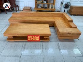 Bộ sofa nguyên khối gỗ gõ đỏ ( Anh Việt - Hà Nội )