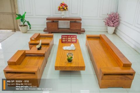 bộ sofa nguyên khối gỗ gõ đỏ ( Chú Hà - Nghệ An