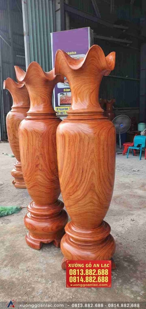 Lục Bình gỗ hương đỏ 1m7 (Anh Linh - Nam Định)