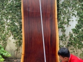 Bàn gỗ me tây nguyên tấm 2m39(chú Hùng - Ninh Bình)