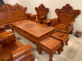 bàn ghế hoàng gia gỗ hương