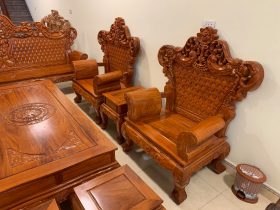 bàn ghế hoàng gia gỗ hương đá