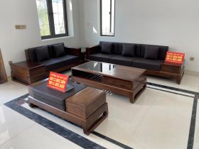Bộ sofa zito gỗ óc chó chân choãi( anh Hoà, Sóc Sơn Hà Nội)