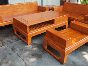 bàn ghế sofa gỗ gõ đỏ tự nhiên
