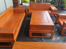 bàn ghế sofa gỗ gõ đỏ