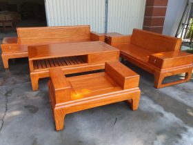 sofa gỗ gõ đỏ