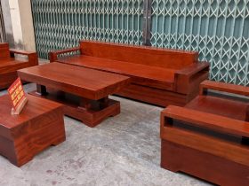 Bộ sofa H nguyên khối gỗ hương đỏ Nam Phi thông số đại (2)