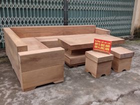 sofa gỗ hương đá cao cấp