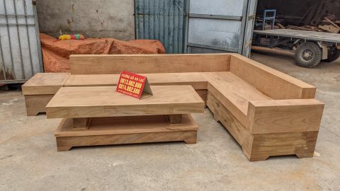 sofa góc chữ Lđóng hộp gỗ gõ đỏ