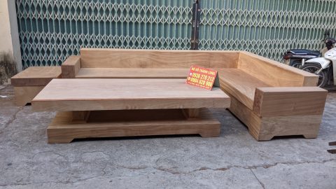 ghế sofa góc gỗ nguyên khối gỗ gõ đỏ