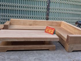 sofa gỗ nguyên khối gỗ gõ đỏ