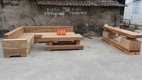 sofa gỗ kệ tivi gỗ gõ đỏ nguyên khối