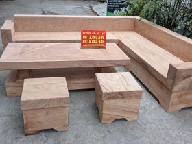 sofa gỗ nguyên khối
