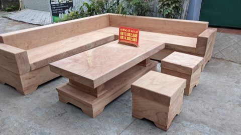 bàn ghế nguyên khối gỗ hương đá