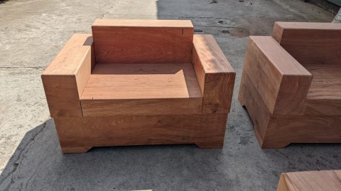 ghế sofa nguyên khối gỗ hương đá