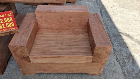 sofa chữ U nguyên khối gỗ hương đá cao cấp
