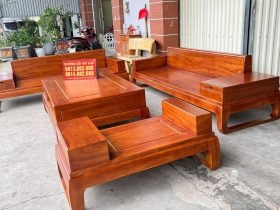sofa gỗ gõ đỏ mẫu zito sang trọng