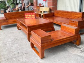 sofa gỗ gõ đỏ  hiện đại
