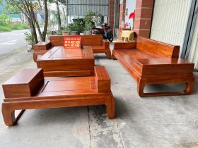 sofa gỗ gõ đỏ 