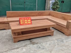 sofa gỗ nguyên khối gỗ hương đá