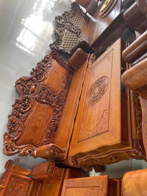 bàn ghế hoàng gia gỗ hương