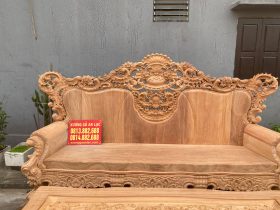 ghế Louis Hoàng Gia nguyên khối gỗ gõ đỏ