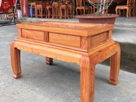 bàn kẹp bộ tần thủy hoàng gỗ hương đá