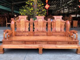 bàn ghế tần thủy hoàng gỗ hương đá