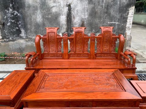 bộ bàn ghế tần thủy hoàng gỗ hương