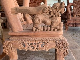 bàn ghế minh quốc nghê gỗ hương đá