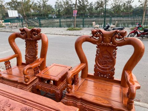 bàn ghế Minh quốc đào gỗ hương đá