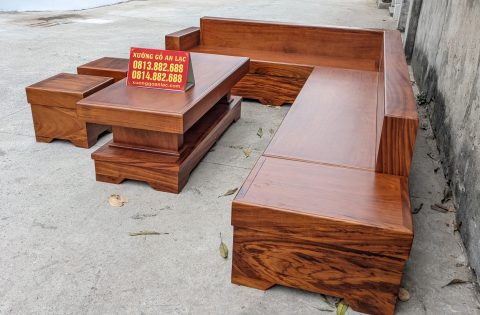 sofa gỗ dạng góc chữ L