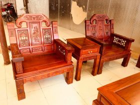 bàn ghế như ý gỗ hương Lào cao cấp