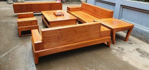 sofa đóng hộp gỗ hương đá