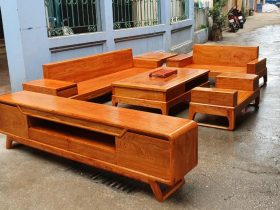 sofa gỗ hương đá đóng hộp