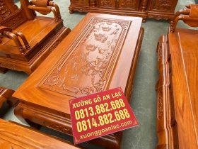 bàn ghế tần thủy hoàng 6 món gỗ gõ đỏ