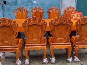 bàn ghế ăn gỗ hương đá