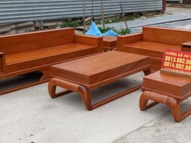 sofa đóng hộp gỗ gõ đỏ